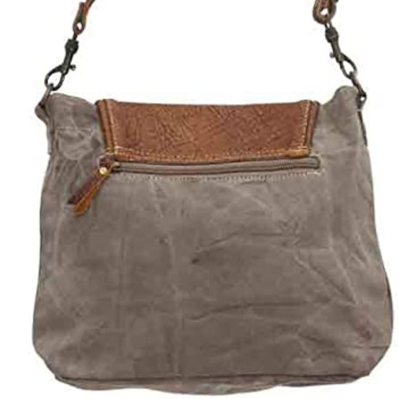 Myra Bags  Flap-Over Upcycled Canvas Shoulder Bag S-0769    NEW With Tags - Picture 2 of 4